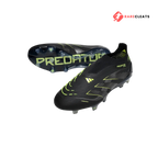 Predator Elite Laceless FG Black/Green - Rare Cleats